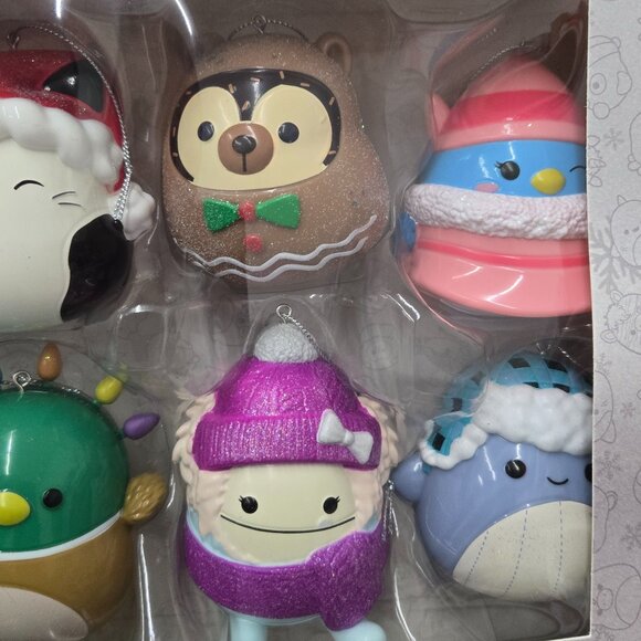 Squishmallows Set of 10 Holiday Christmas Ornaments Plush Decor NWT - Picture 3 of 5